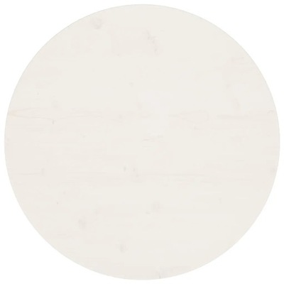 Blat stołu, biały, Ø70x2,5 cm, lite drewno sosn