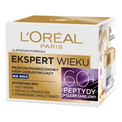 Loreal Ekspert Wieku Odbudowujący krem 60+ Noc