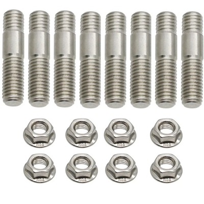 16x 8x M8 Stainless Steel Exhaust Studs and Flange Nuts for Suzuki G~21212