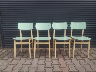 4 Krzesła TON - Vintage Design PRL Mid-century