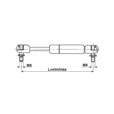 ПРУЖИНА ГАЗОВАЯ 165-255 MASSEY FERGUSON, 3385316M91, 05398