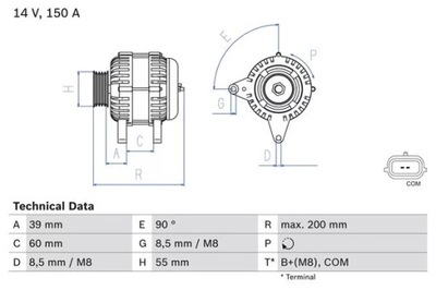 ГЕНЕРАТОР REG. 0986080410/BOS