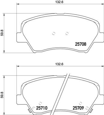 ZAPATAS DE FRENADO PARTE DELANTERA FRONT BOSCH HYUNDAI/HYUNDAI (BEIJING)/KIA/KIA (DYK)  