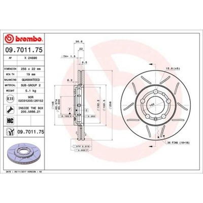 DISCO BREMBO MAX AUDI A1, A2, A3; SEAT CORDOBA, IBIZA III, IBIZA IV, 09.7  