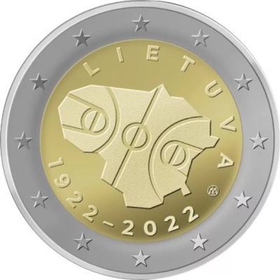 Litwa - 2 Euro - 100 lat koszykówki 2022