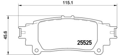 PADS BRAKE REAR LEXUS GS250 12- REAR  