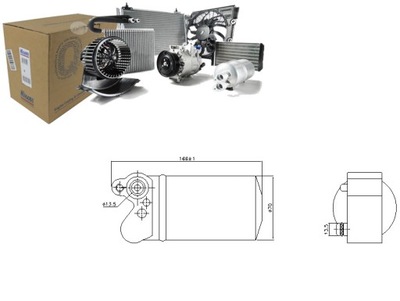 NIS95517 DESHUMECTADOR DE ACONDICIONADOR VOLVO S60 II, S80 I  