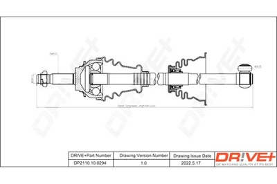 DRIVE+ PUSAŠIS PAVAROS DACIA SANDERO 08- L 