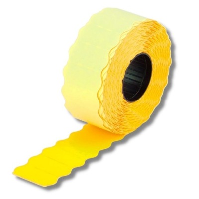 METKI CENÓWKI F1 OKRĄGŁE 26X12 ŻÓŁTE 5 ROLEK