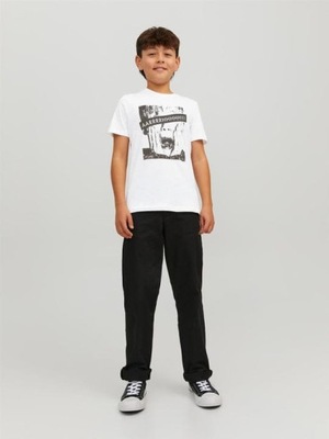 JACK&JONES BIAŁY T-SHIRT NADRUK (10L)