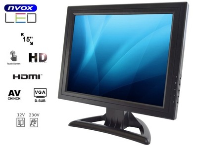 MONITOR SENSOR LCD 15INTEGROS INTEGROS VGA HDMI 12V 230V  