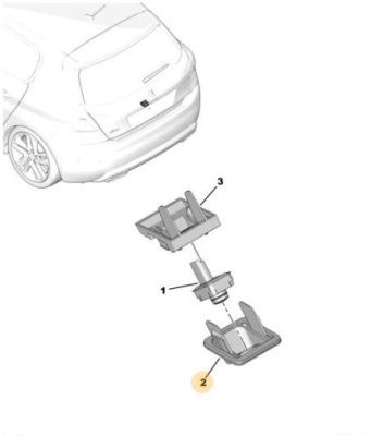 Рамка камеры заднего вида peugeot 308 t9 98185353xt фото №1