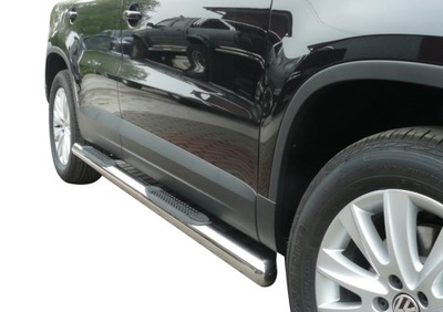 PORSCHE CAYENNE BUMPER GUARD FOOT STEPS SIDE BODY SILLS GOOD CONDITION POWERFUL STEEL STAINLESS  