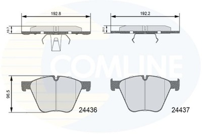 КОЛОДКИ ГАЛЬМІВНІ COMLINE (ODP.GDB1964/GDB1915) BMW 5 10-/7 08-/X5 10-/X6 07