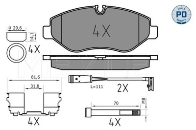 КОЛОДКИ HAM. DB P. SPRINTER 06- 0252919220/PD MEYLE