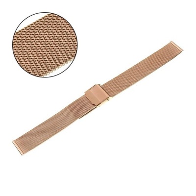 Bransoleta - siatka mesh PACIFIC - PVD rose gold 12 mm różowozłota