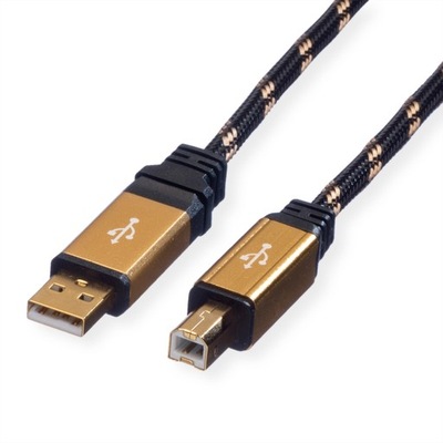Kabel przewód USB 2.0 A-B M/M pozłacany 4,5m