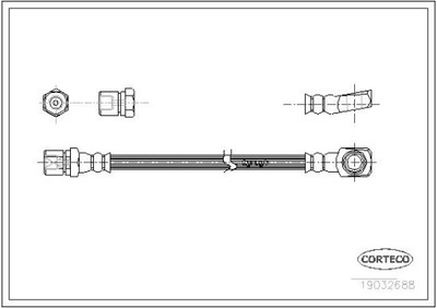 CORTECO 19032688 CABLE DE FRENADO ELÁSTICO  