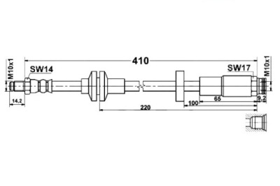 Ate шланг тормозной elast. alfa romeo giulietta фото №1