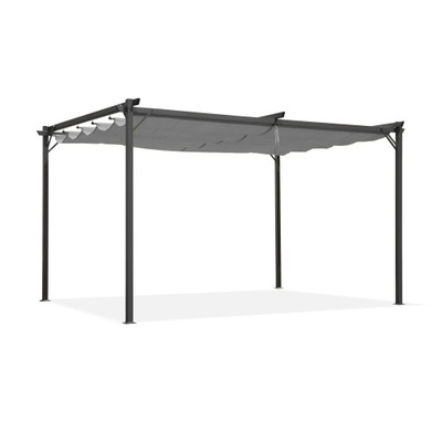 Pergola tarasowa ogrodowa - metalowa - Irda II 3x4m szara