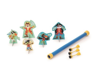 SCRATCH: gra dmuchawka XL / 3 lotki przyssawki / 5 celów PIRACI