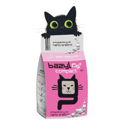 Bazyl Ag+ Compact Baby Powder żwirek bentonitowy dla kota 10l