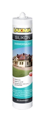 Silikon uniwersalny biały 280 ml Lakma