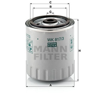 FILTRO COMBUSTIBLES MANN-FILTER WK 817/3 X  