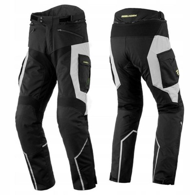 REBELHORN TEKSTYLNE SPODNIE MOTOCYKLOWE MĘSKIE HARDY II BLACK GREY XL