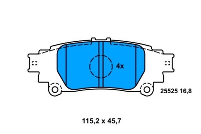 ATE TRINKELĖS STABDŽIŲ GAL. LEXUS GS IS III 2.0-3.5H 12.11- 