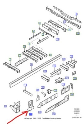 Підсилювач блок двигуна b правий ford transit mk5 фото №1