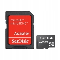 SANDISK 32GB micro SDHC 32 GB Class 4 microSD + SD