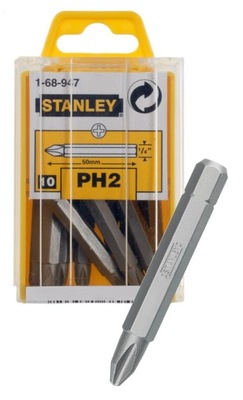 STANLEY НАКОНЕЧНИК 1/4 PH2 50 MM 10 ШТУКИ 1-68-947