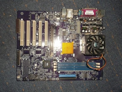Płyta główna ECS K7VTA3/KT333 V5.0 AMD z procesor i chłodzenie - płytaRETRO