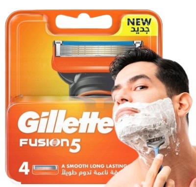 Wkłady Ostrza Wymienne Gillette Fusion5 (4szt.)