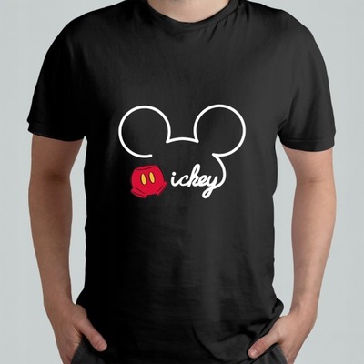 Koszulka Z Nadrukiem T-shirt Myszka Miki Mickey Mouse r. L