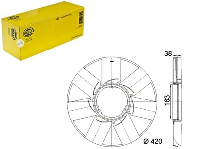 HELLA WENTULATOR РАДИАТОРА 058029N L0567 72724