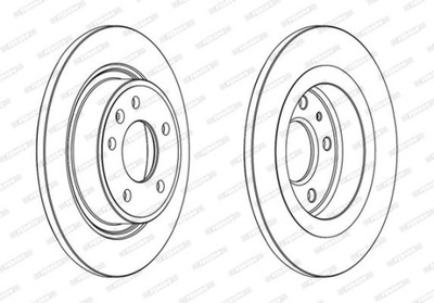ГАЛЬМІВНІ ДИСКИ ГАЛЬМІВНІ ЗАД FERODO DDF1871C