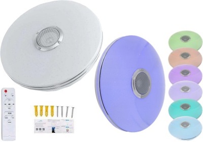 PrEmIO Lampa plafon Bluetooth 40w LED RGB GŁOŚNIK