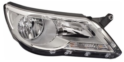 Фара лампа правый vw tiguan 5n 07-11 hella фото №1