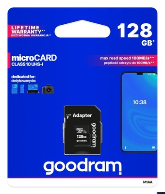 Karta pamięci 128GB z adapterem Goodram