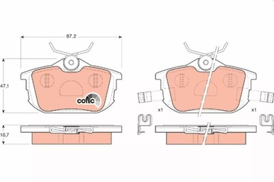 КОЛОДКИ HAM. MITSUBISHI CARISMA ЗАДНИЙ GDB1314/TRW