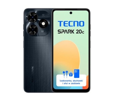 Smartfon Tecno 20C 8/128GB 6,56" 90Hz 50Mpix Czarny