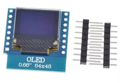 MODUŁ WYŚWIETLACZA OLED I2C 0,66" 64x48 DO WEMOS D1 MINI ESP32