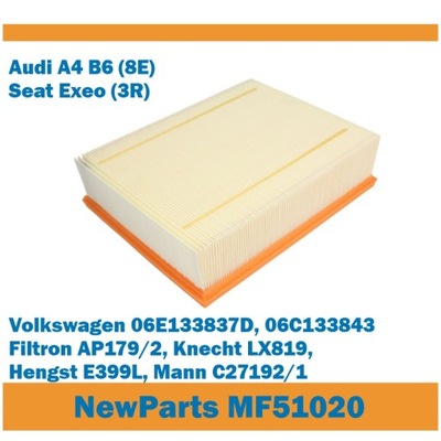 FILTRAS ORO MF51020 AUDI A4 B6 (8E) SEAT EXEO (3R) PAKAITALAS AP179/2 