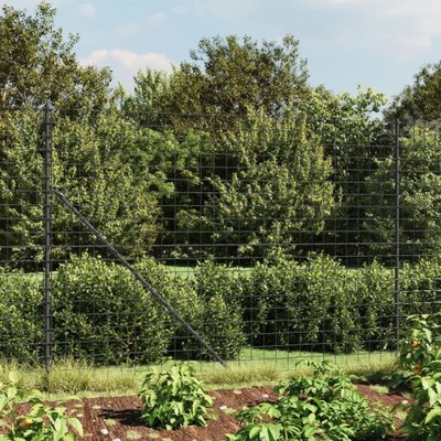 Ogrodzenie z siatki drucianej, antracytowe, 1,4x10 m