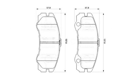 Bosch гальмівні колодки ham. opel перед frontera 2,2-3,2 98- фото №1