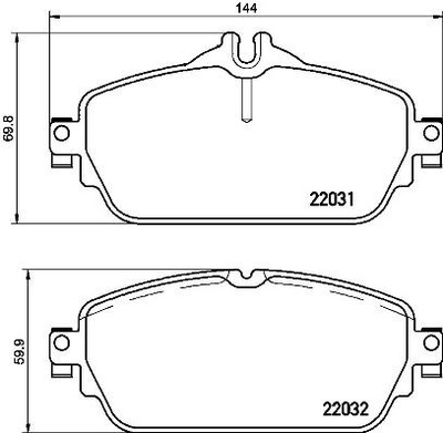 ZAPATAS DE FRENADO PARTE DELANTERA FRONT TRW MERCEDES-BENZ/MERCE  