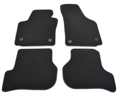 SEAT LEON 2005-2012R. ЧЕРНЫЕ КОВРИКИ WELUROWE - LUX.