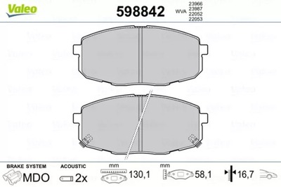 ZAPATAS HAM.KIA CLARUS 1.6-2.0TD 02- PRZO 598842  